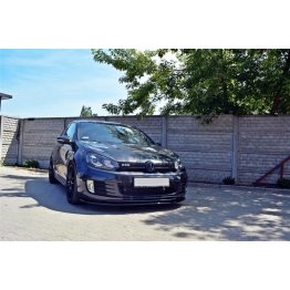 Накладка сплиттер на передний бампер на Volkswagen Golf VI GTI